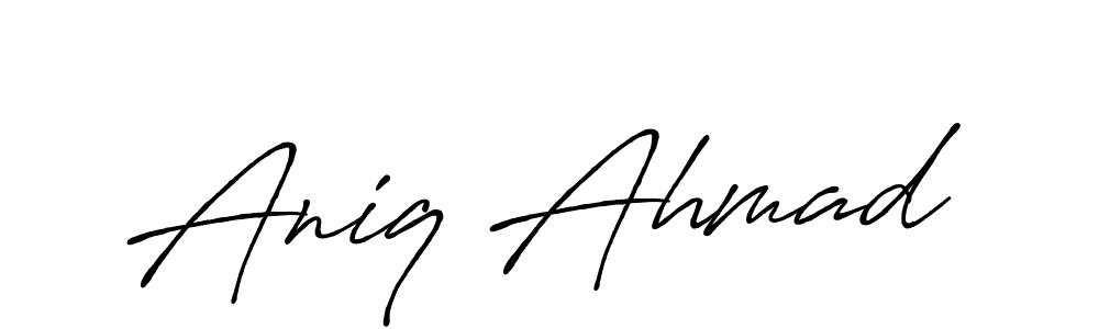 How to Draw Aniq Ahmad signature style? Antro_Vectra_Bolder is a latest design signature styles for name Aniq Ahmad. Aniq Ahmad signature style 7 images and pictures png