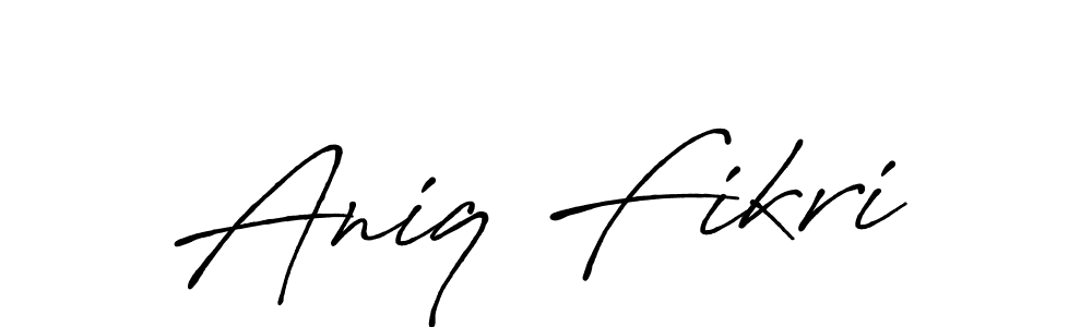 Aniq Fikri stylish signature style. Best Handwritten Sign (Antro_Vectra_Bolder) for my name. Handwritten Signature Collection Ideas for my name Aniq Fikri. Aniq Fikri signature style 7 images and pictures png