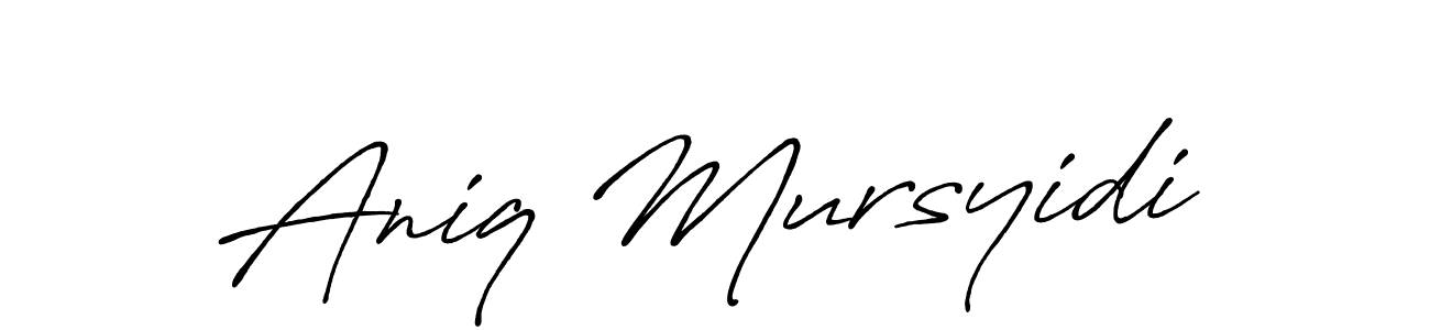 Here are the top 10 professional signature styles for the name Aniq Mursyidi. These are the best autograph styles you can use for your name. Aniq Mursyidi signature style 7 images and pictures png