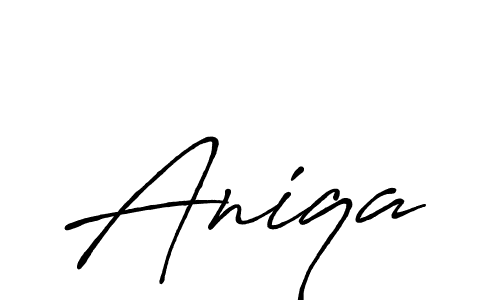 How to make Aniqa name signature. Use Antro_Vectra_Bolder style for creating short signs online. This is the latest handwritten sign. Aniqa signature style 7 images and pictures png