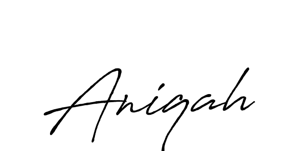 Design your own signature with our free online signature maker. With this signature software, you can create a handwritten (Antro_Vectra_Bolder) signature for name Aniqah. Aniqah signature style 7 images and pictures png