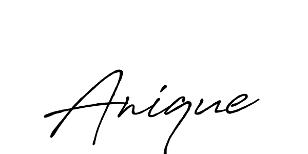 It looks lik you need a new signature style for name Anique. Design unique handwritten (Antro_Vectra_Bolder) signature with our free signature maker in just a few clicks. Anique signature style 7 images and pictures png