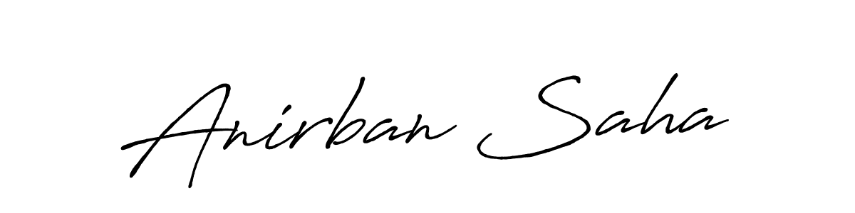 Use a signature maker to create a handwritten signature online. With this signature software, you can design (Antro_Vectra_Bolder) your own signature for name Anirban Saha. Anirban Saha signature style 7 images and pictures png