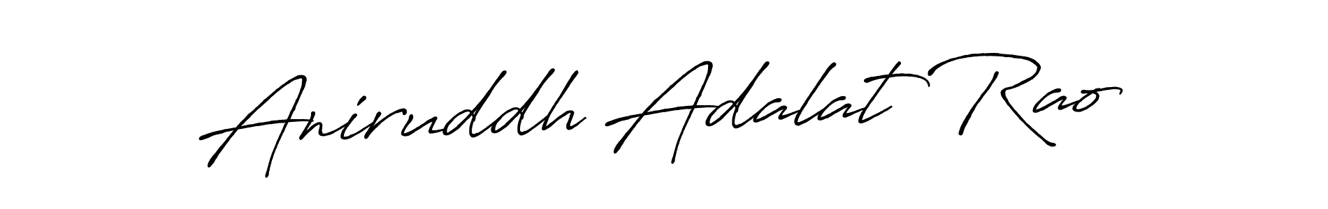 Create a beautiful signature design for name Aniruddh Adalat Rao. With this signature (Antro_Vectra_Bolder) fonts, you can make a handwritten signature for free. Aniruddh Adalat Rao signature style 7 images and pictures png