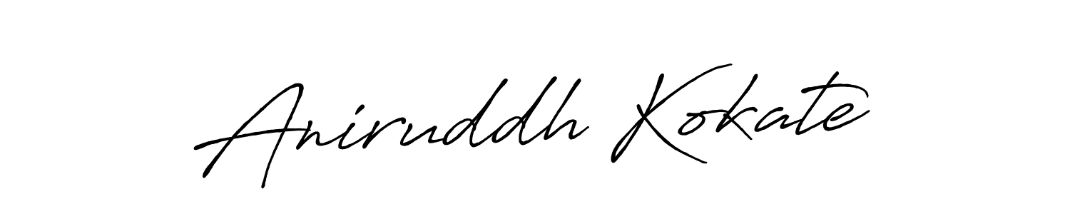 Also You can easily find your signature by using the search form. We will create Aniruddh Kokate name handwritten signature images for you free of cost using Antro_Vectra_Bolder sign style. Aniruddh Kokate signature style 7 images and pictures png