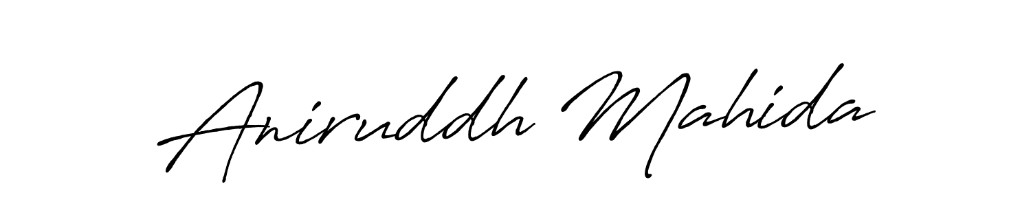 Make a beautiful signature design for name Aniruddh Mahida. Use this online signature maker to create a handwritten signature for free. Aniruddh Mahida signature style 7 images and pictures png