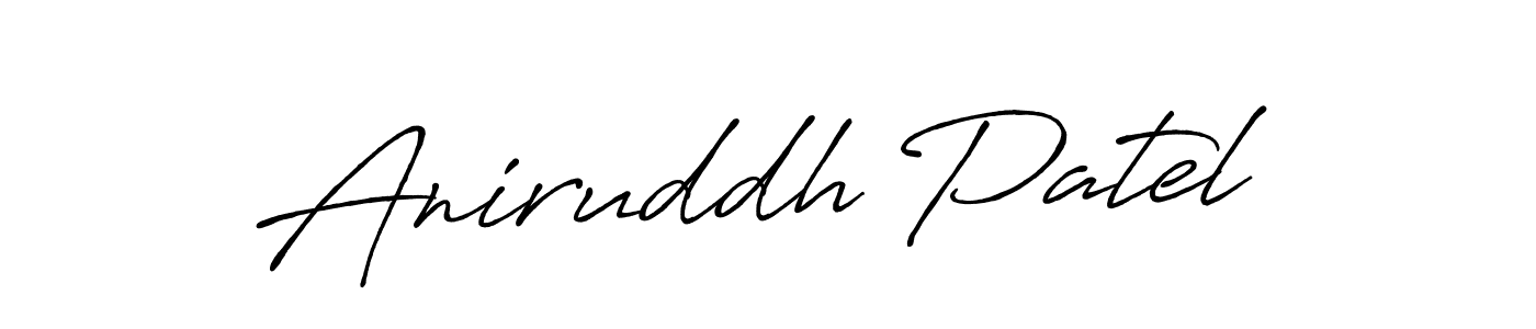 How to make Aniruddh Patel signature? Antro_Vectra_Bolder is a professional autograph style. Create handwritten signature for Aniruddh Patel name. Aniruddh Patel signature style 7 images and pictures png