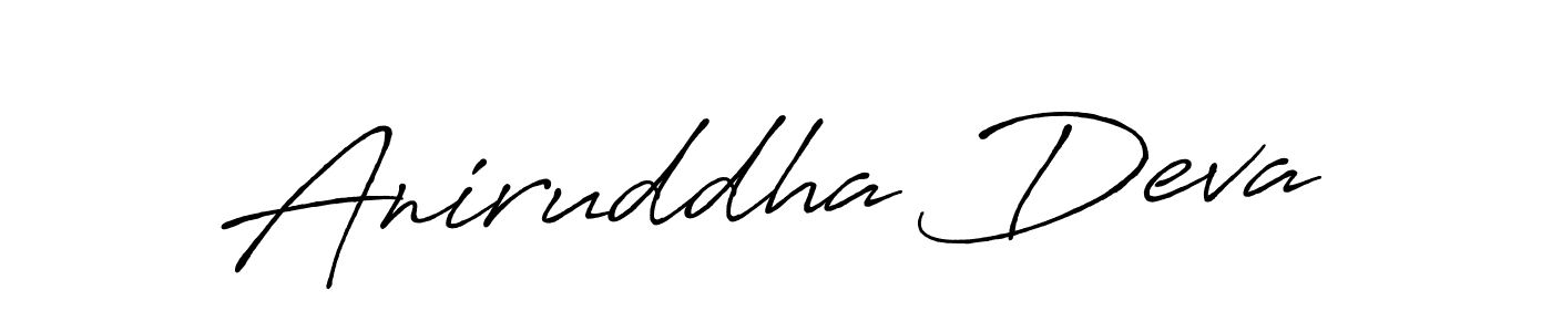 Create a beautiful signature design for name Aniruddha Deva. With this signature (Antro_Vectra_Bolder) fonts, you can make a handwritten signature for free. Aniruddha Deva signature style 7 images and pictures png