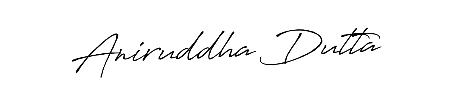 Antro_Vectra_Bolder is a professional signature style that is perfect for those who want to add a touch of class to their signature. It is also a great choice for those who want to make their signature more unique. Get Aniruddha Dutta name to fancy signature for free. Aniruddha Dutta signature style 7 images and pictures png
