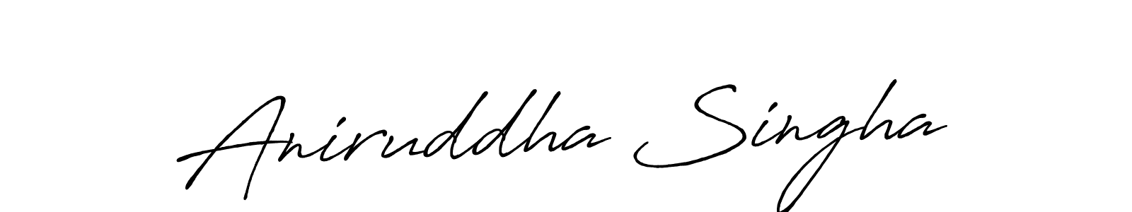 Also we have Aniruddha Singha name is the best signature style. Create professional handwritten signature collection using Antro_Vectra_Bolder autograph style. Aniruddha Singha signature style 7 images and pictures png