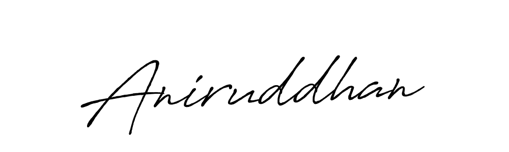 Use a signature maker to create a handwritten signature online. With this signature software, you can design (Antro_Vectra_Bolder) your own signature for name Aniruddhan. Aniruddhan signature style 7 images and pictures png
