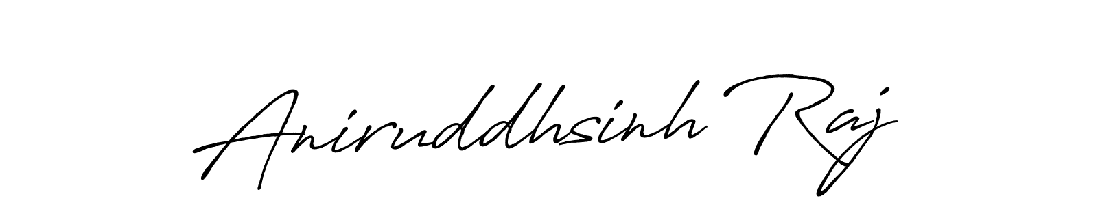 Create a beautiful signature design for name Aniruddhsinh Raj. With this signature (Antro_Vectra_Bolder) fonts, you can make a handwritten signature for free. Aniruddhsinh Raj signature style 7 images and pictures png