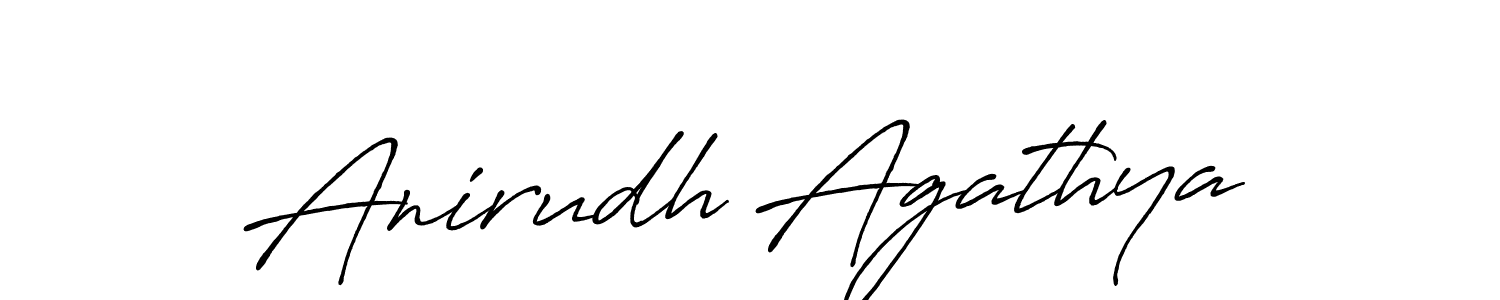 Create a beautiful signature design for name Anirudh Agathya. With this signature (Antro_Vectra_Bolder) fonts, you can make a handwritten signature for free. Anirudh Agathya signature style 7 images and pictures png