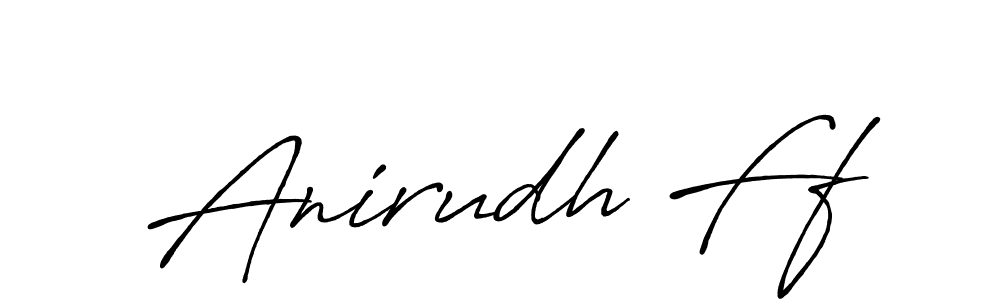 How to make Anirudh Ff name signature. Use Antro_Vectra_Bolder style for creating short signs online. This is the latest handwritten sign. Anirudh Ff signature style 7 images and pictures png