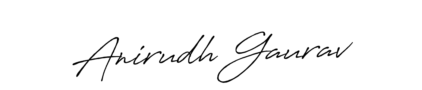 How to make Anirudh Gaurav name signature. Use Antro_Vectra_Bolder style for creating short signs online. This is the latest handwritten sign. Anirudh Gaurav signature style 7 images and pictures png