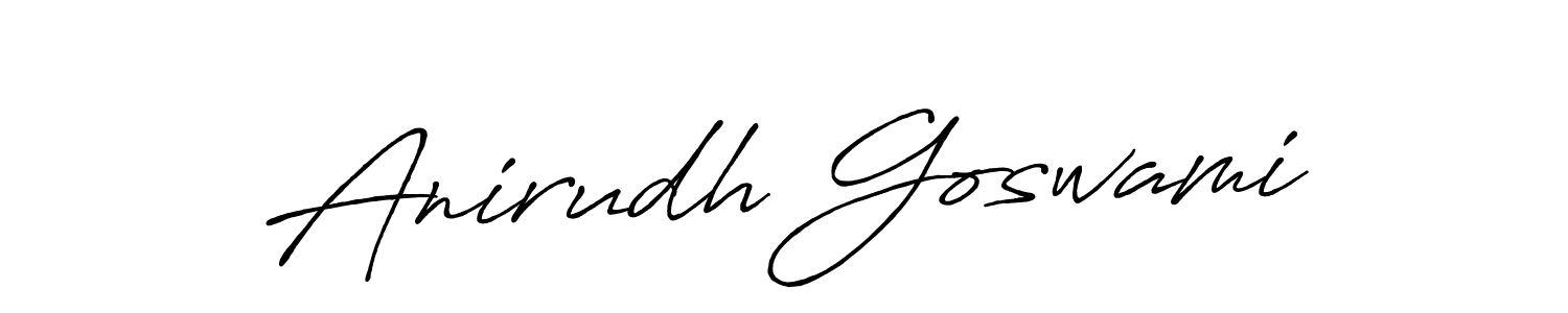 Make a beautiful signature design for name Anirudh Goswami. With this signature (Antro_Vectra_Bolder) style, you can create a handwritten signature for free. Anirudh Goswami signature style 7 images and pictures png