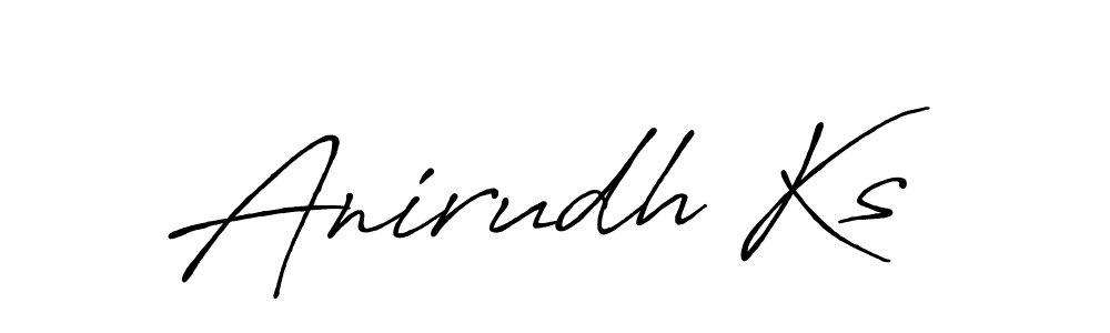 How to make Anirudh Ks signature? Antro_Vectra_Bolder is a professional autograph style. Create handwritten signature for Anirudh Ks name. Anirudh Ks signature style 7 images and pictures png