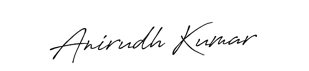 Create a beautiful signature design for name Anirudh Kumar. With this signature (Antro_Vectra_Bolder) fonts, you can make a handwritten signature for free. Anirudh Kumar signature style 7 images and pictures png