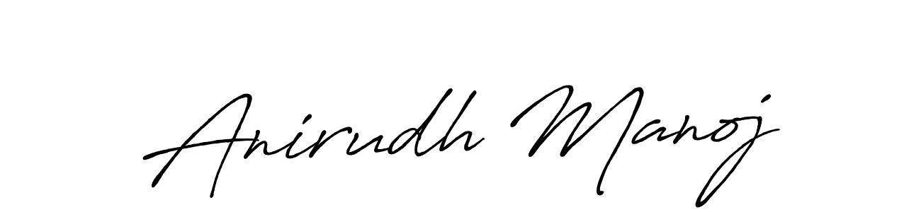 Anirudh Manoj stylish signature style. Best Handwritten Sign (Antro_Vectra_Bolder) for my name. Handwritten Signature Collection Ideas for my name Anirudh Manoj. Anirudh Manoj signature style 7 images and pictures png