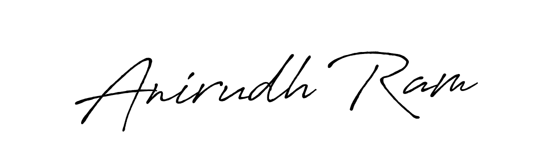 Create a beautiful signature design for name Anirudh Ram. With this signature (Antro_Vectra_Bolder) fonts, you can make a handwritten signature for free. Anirudh Ram signature style 7 images and pictures png