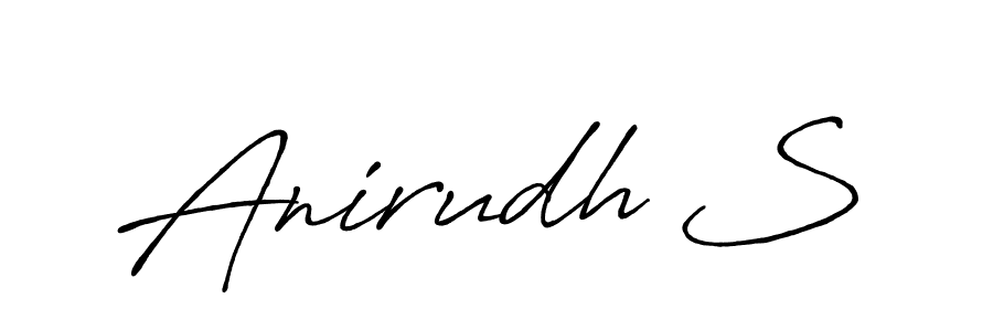 Anirudh S stylish signature style. Best Handwritten Sign (Antro_Vectra_Bolder) for my name. Handwritten Signature Collection Ideas for my name Anirudh S. Anirudh S signature style 7 images and pictures png