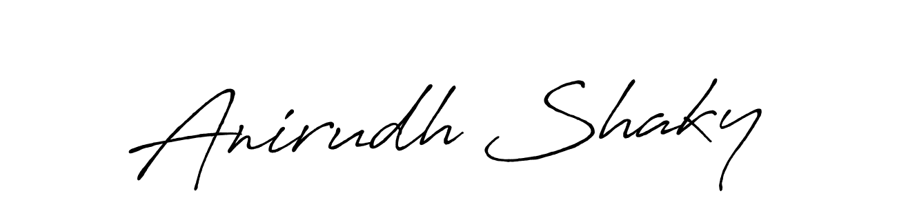 The best way (Antro_Vectra_Bolder) to make a short signature is to pick only two or three words in your name. The name Anirudh Shaky include a total of six letters. For converting this name. Anirudh Shaky signature style 7 images and pictures png