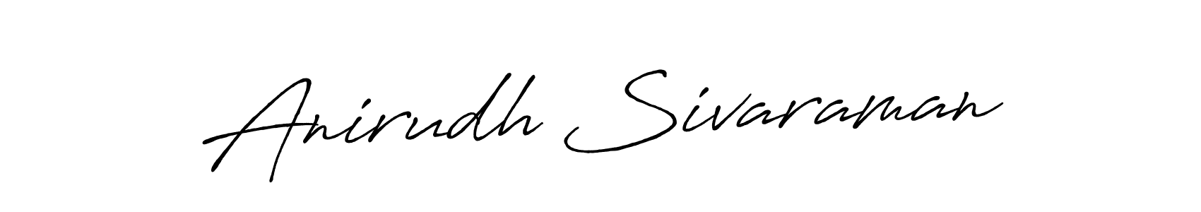 How to make Anirudh Sivaraman name signature. Use Antro_Vectra_Bolder style for creating short signs online. This is the latest handwritten sign. Anirudh Sivaraman signature style 7 images and pictures png