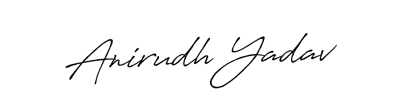 Make a beautiful signature design for name Anirudh Yadav. With this signature (Antro_Vectra_Bolder) style, you can create a handwritten signature for free. Anirudh Yadav signature style 7 images and pictures png