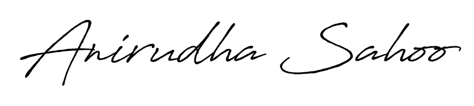 An effortless, minimalist signature concept for Anirudha Sahoo using Antro_Vectra_Bolder design. Clean lines that look great on any document. Anirudha Sahoo signature style 7 images and pictures png