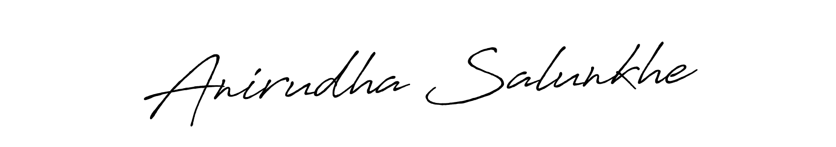 How to make Anirudha Salunkhe signature? Antro_Vectra_Bolder is a professional autograph style. Create handwritten signature for Anirudha Salunkhe name. Anirudha Salunkhe signature style 7 images and pictures png