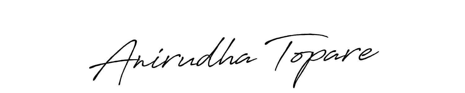 How to make Anirudha Topare name signature. Use Antro_Vectra_Bolder style for creating short signs online. This is the latest handwritten sign. Anirudha Topare signature style 7 images and pictures png