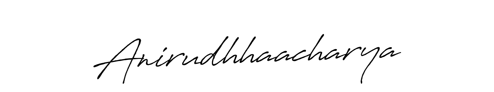 Use a signature maker to create a handwritten signature online. With this signature software, you can design (Antro_Vectra_Bolder) your own signature for name Anirudhhaacharya. Anirudhhaacharya signature style 7 images and pictures png