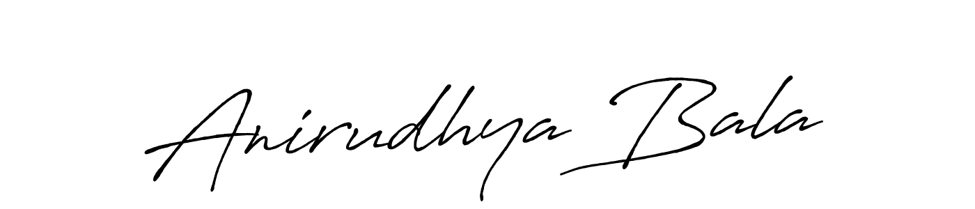 Create a beautiful signature design for name Anirudhya Bala. With this signature (Antro_Vectra_Bolder) fonts, you can make a handwritten signature for free. Anirudhya Bala signature style 7 images and pictures png