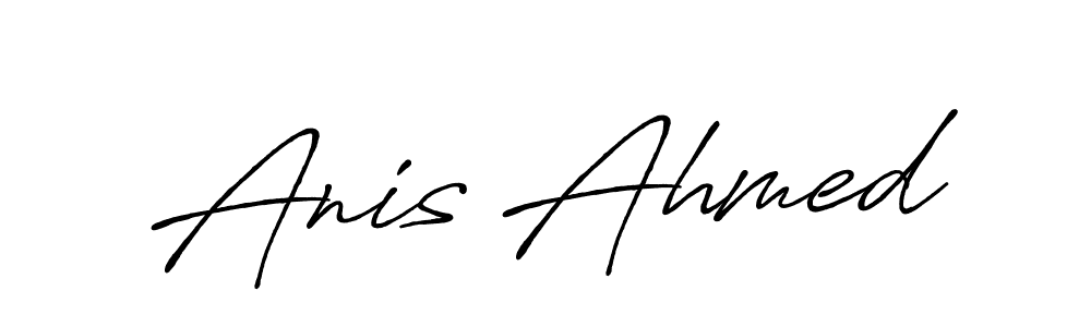 Design your own signature with our free online signature maker. With this signature software, you can create a handwritten (Antro_Vectra_Bolder) signature for name Anis Ahmed. Anis Ahmed signature style 7 images and pictures png