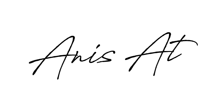 Use a signature maker to create a handwritten signature online. With this signature software, you can design (Antro_Vectra_Bolder) your own signature for name Anis At. Anis At signature style 7 images and pictures png