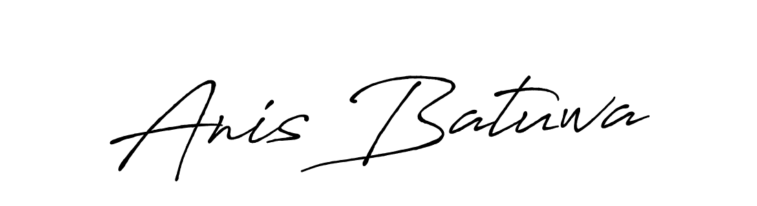 Here are the top 10 professional signature styles for the name Anis Batuwa. These are the best autograph styles you can use for your name. Anis Batuwa signature style 7 images and pictures png