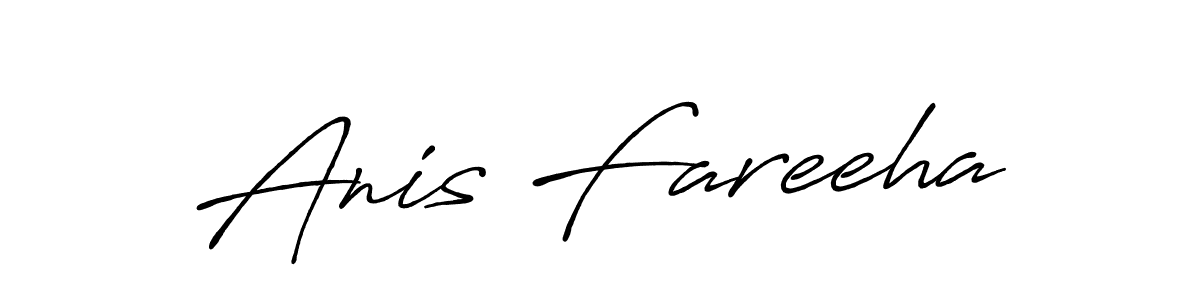 Also we have Anis Fareeha name is the best signature style. Create professional handwritten signature collection using Antro_Vectra_Bolder autograph style. Anis Fareeha signature style 7 images and pictures png