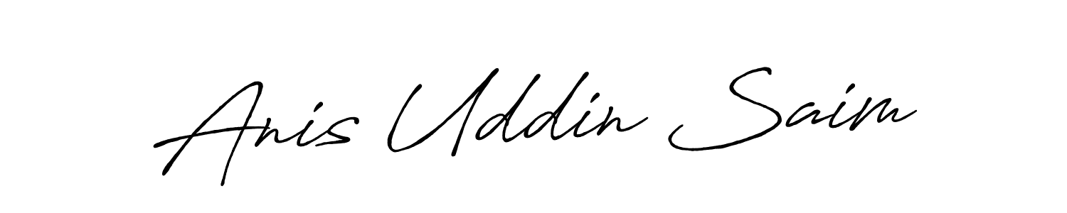 Make a short Anis Uddin Saim signature style. Manage your documents anywhere anytime using Antro_Vectra_Bolder. Create and add eSignatures, submit forms, share and send files easily. Anis Uddin Saim signature style 7 images and pictures png