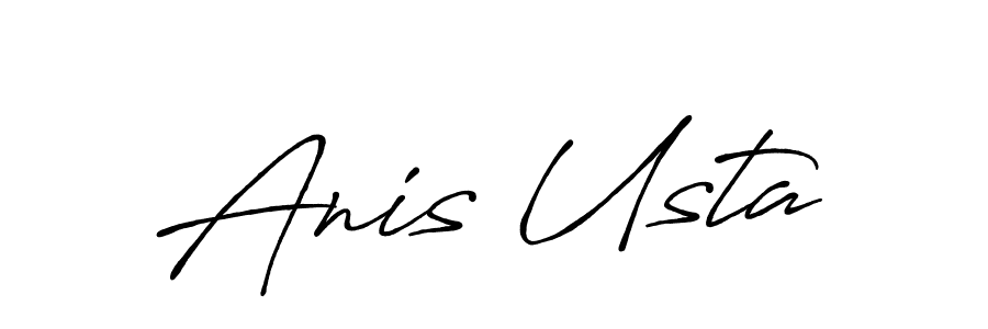 Similarly Antro_Vectra_Bolder is the best handwritten signature design. Signature creator online .You can use it as an online autograph creator for name Anis Usta. Anis Usta signature style 7 images and pictures png