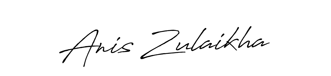 You should practise on your own different ways (Antro_Vectra_Bolder) to write your name (Anis Zulaikha) in signature. don't let someone else do it for you. Anis Zulaikha signature style 7 images and pictures png