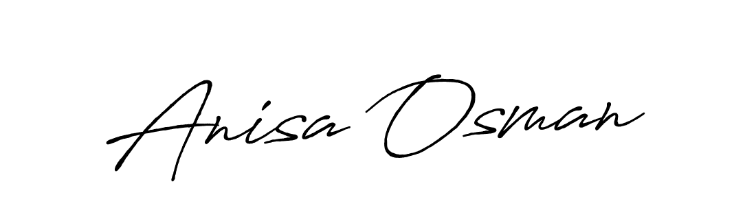 Create a beautiful signature design for name Anisa Osman. With this signature (Antro_Vectra_Bolder) fonts, you can make a handwritten signature for free. Anisa Osman signature style 7 images and pictures png