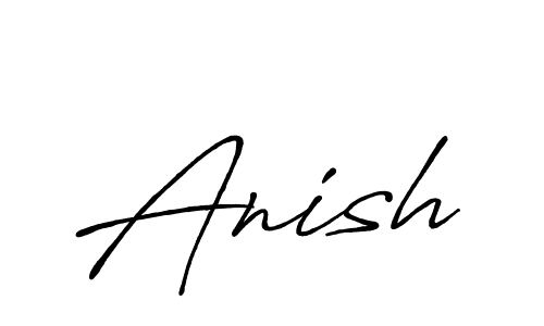 How to make Anish signature? Antro_Vectra_Bolder is a professional autograph style. Create handwritten signature for Anish name. Anish signature style 7 images and pictures png