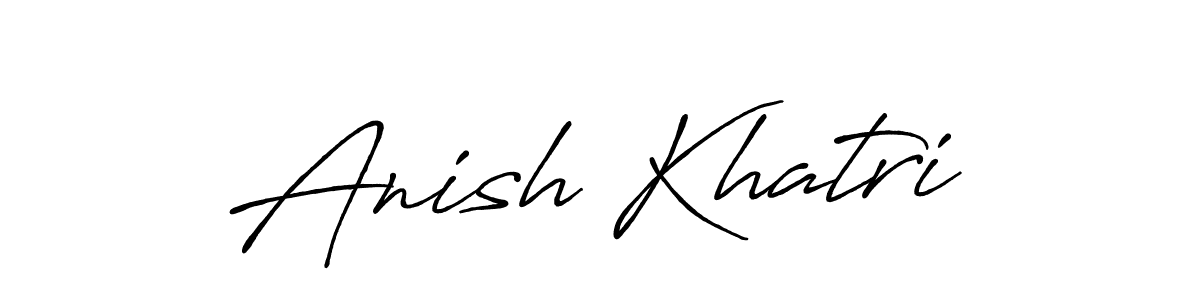 Create a beautiful signature design for name Anish Khatri. With this signature (Antro_Vectra_Bolder) fonts, you can make a handwritten signature for free. Anish Khatri signature style 7 images and pictures png