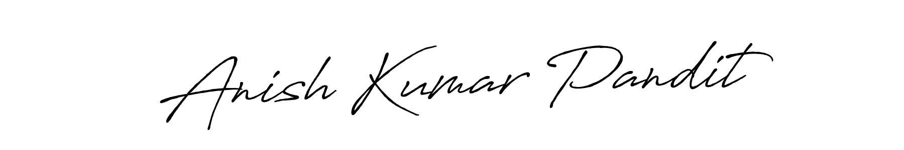 Anish Kumar Pandit stylish signature style. Best Handwritten Sign (Antro_Vectra_Bolder) for my name. Handwritten Signature Collection Ideas for my name Anish Kumar Pandit. Anish Kumar Pandit signature style 7 images and pictures png