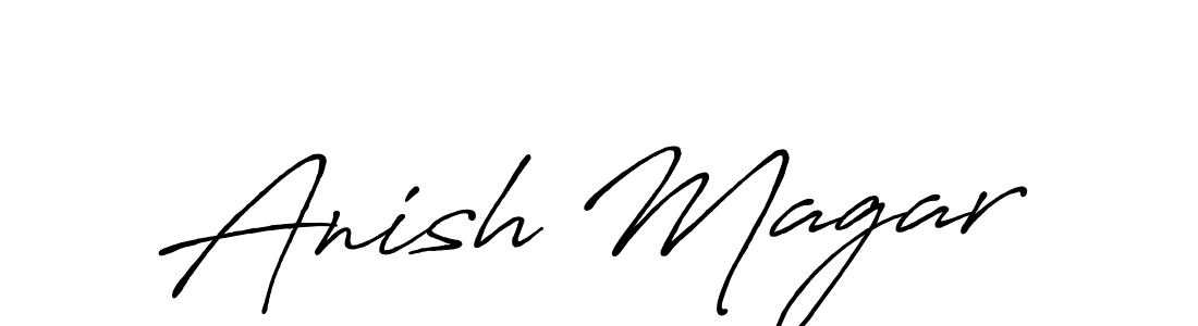Create a beautiful signature design for name Anish Magar. With this signature (Antro_Vectra_Bolder) fonts, you can make a handwritten signature for free. Anish Magar signature style 7 images and pictures png