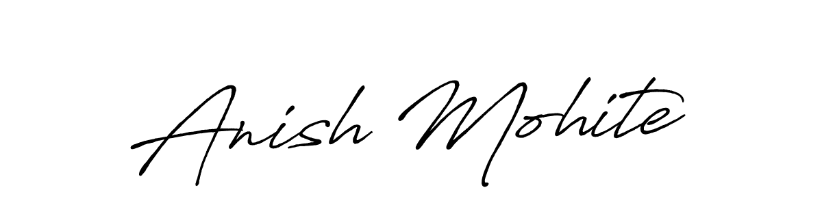 Antro_Vectra_Bolder is a professional signature style that is perfect for those who want to add a touch of class to their signature. It is also a great choice for those who want to make their signature more unique. Get Anish Mohite name to fancy signature for free. Anish Mohite signature style 7 images and pictures png