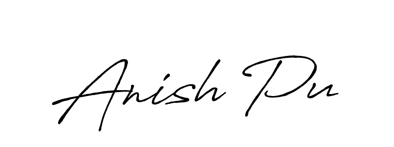 How to make Anish Pu signature? Antro_Vectra_Bolder is a professional autograph style. Create handwritten signature for Anish Pu name. Anish Pu signature style 7 images and pictures png