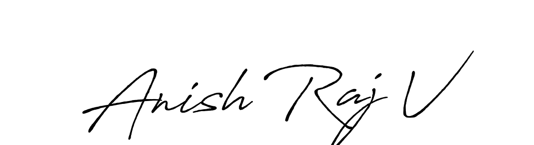 Also You can easily find your signature by using the search form. We will create Anish Raj V name handwritten signature images for you free of cost using Antro_Vectra_Bolder sign style. Anish Raj V signature style 7 images and pictures png