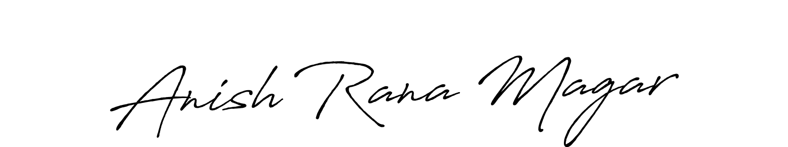Create a beautiful signature design for name Anish Rana Magar. With this signature (Antro_Vectra_Bolder) fonts, you can make a handwritten signature for free. Anish Rana Magar signature style 7 images and pictures png