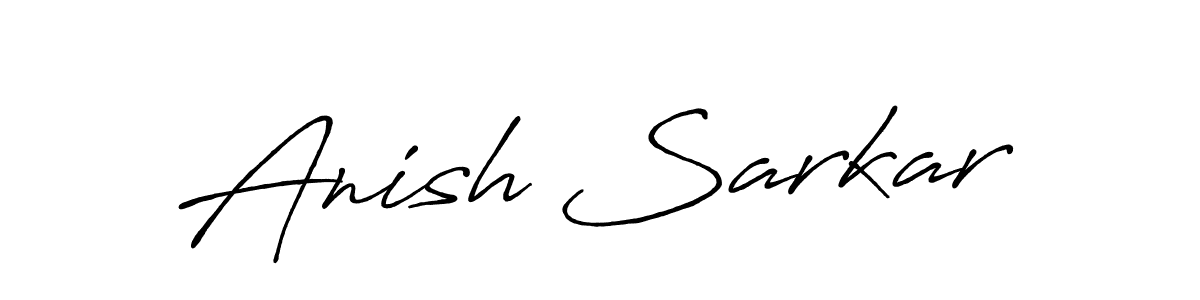 Anish Sarkar stylish signature style. Best Handwritten Sign (Antro_Vectra_Bolder) for my name. Handwritten Signature Collection Ideas for my name Anish Sarkar. Anish Sarkar signature style 7 images and pictures png